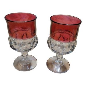 VTG set of 2 Crystal Water Glass Goblets